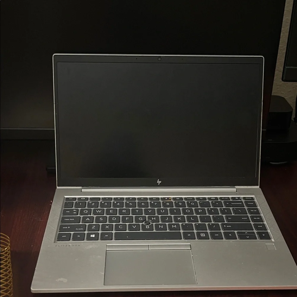 HP Gray Laptop with Black Keyboard